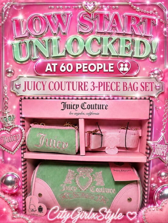COFFEE CUP Accessories - LOW START JC BAG SET GREEN AND PINK